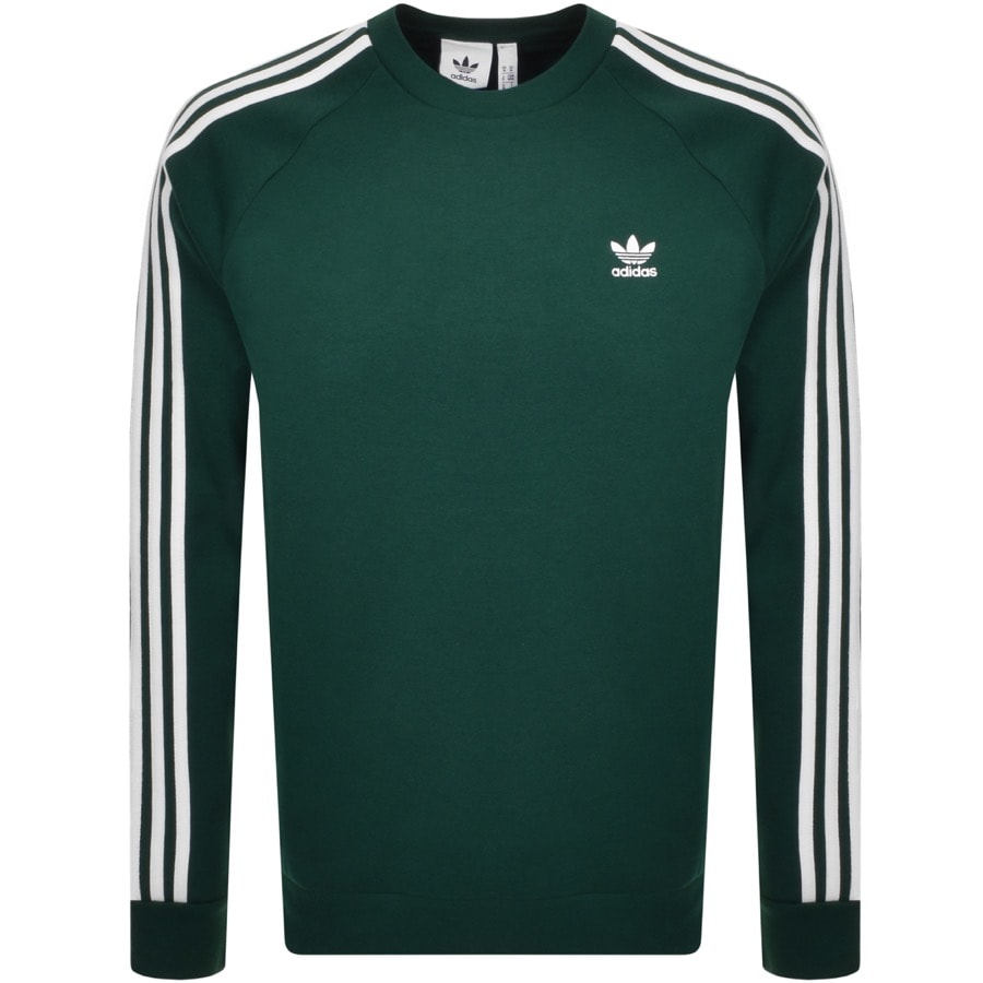 Alternative Image for Productadidas Originals Three Stripe Sweatshirt Green1